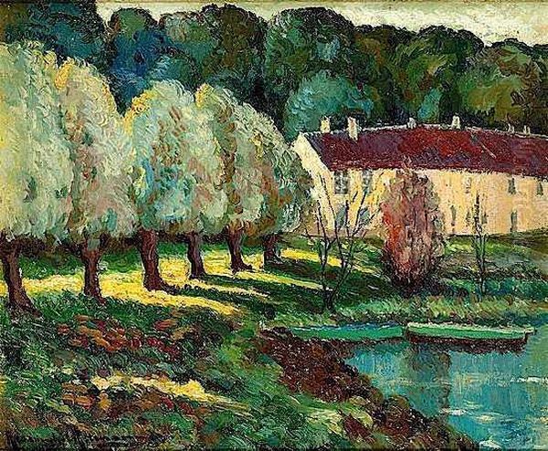 Paysage De Brie-sur-marne Oil Painting by Alexander Altmann