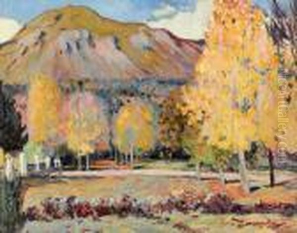 Au Pied De La Montagne
 Huile Sur Toile, Signee En Bas A Gauche Oil Painting by Alexander Altmann