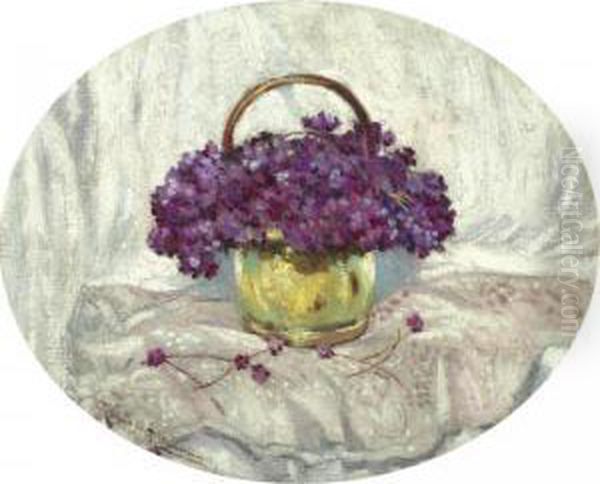 Still Life Of Flowers Oil Painting by Alexander Altmann