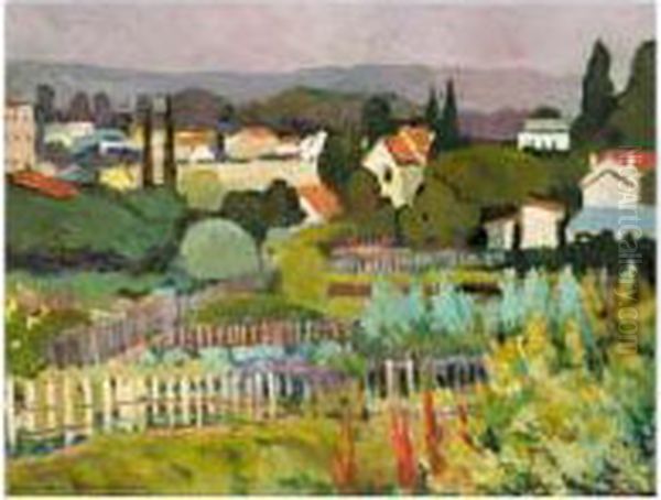 Landscape In The South Of France Oil Painting by Alexander Altmann