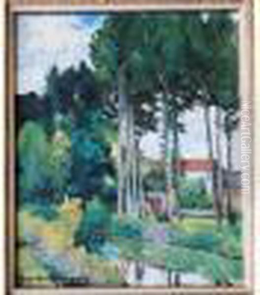 Village Au Bord De Riviere Oil Painting by Alexander Altmann
