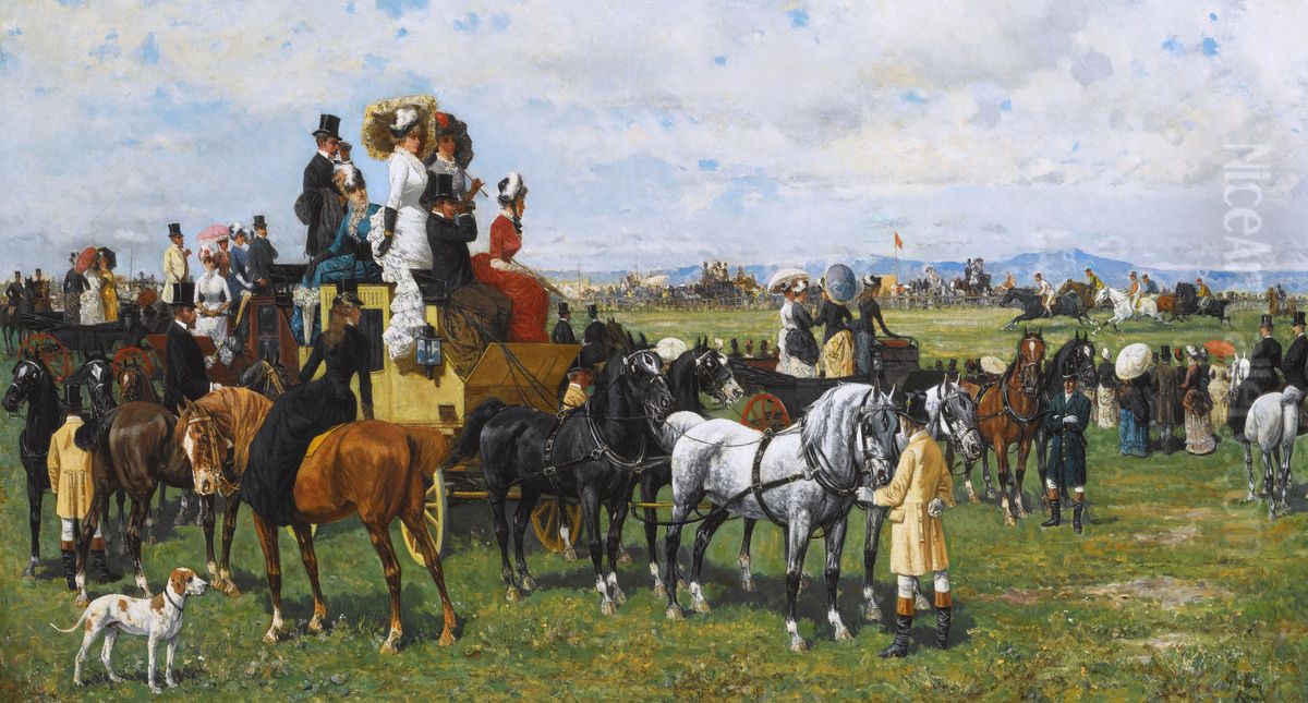The Derby Reale Oil Painting by Giuseppe Gabani