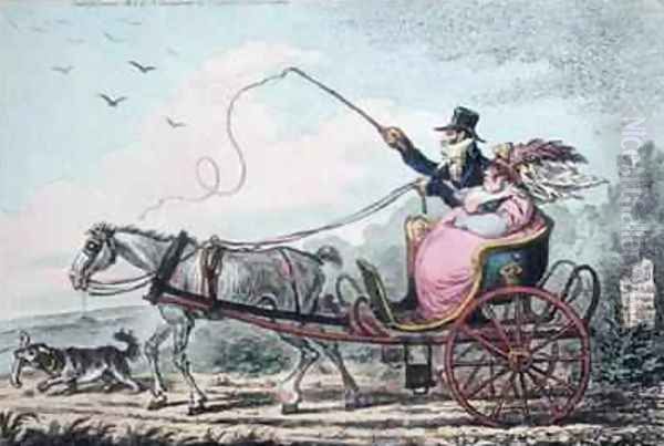 A Cockney and his Wife going to Wycombe Oil Painting by James Gillray