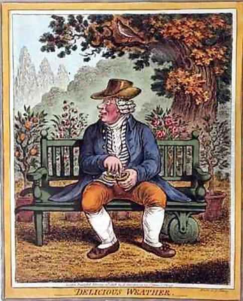 Delicious Weather Oil Painting by James Gillray