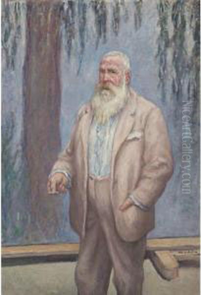 Property From The Collection Of The Zanesville Art Center, Ohio
 

 
 
 

 
 Portrait De Monet Dans Son Atelier, Giverny Oil Painting by Albert Andre