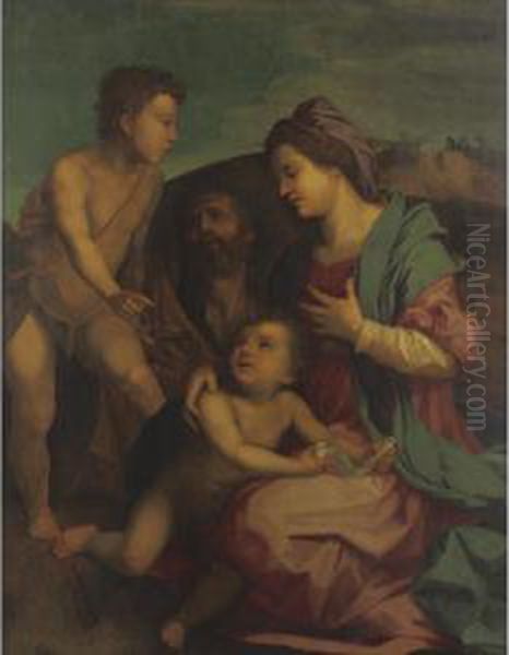 Property From A Private Collection, New York
 

 
 
 

 
 The Holy Family Oil Painting by Andrea Del Sarto