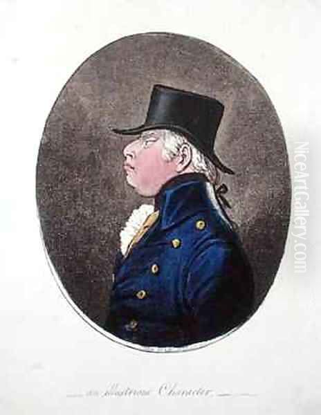 An Illustrious Character Oil Painting by James Gillray