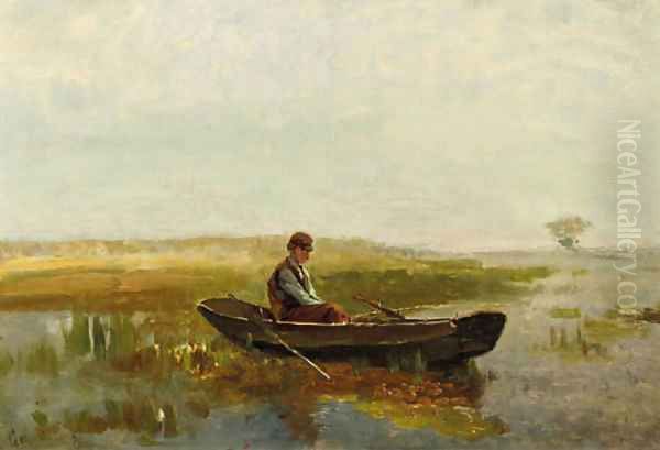 Visscher tegen de avond Oil Painting by Paul Joseph Constantine Gabriel