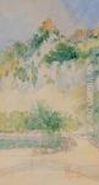 Scorcio Di Paese Oil Painting by Filippo Anivitti