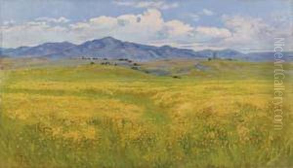 Campagna Romana Oil Painting by Filippo Anivitti