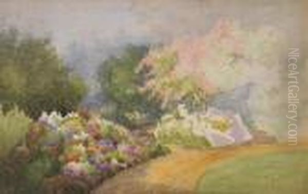 Fiori Lungo Il Sentiero Oil Painting by Filippo Anivitti