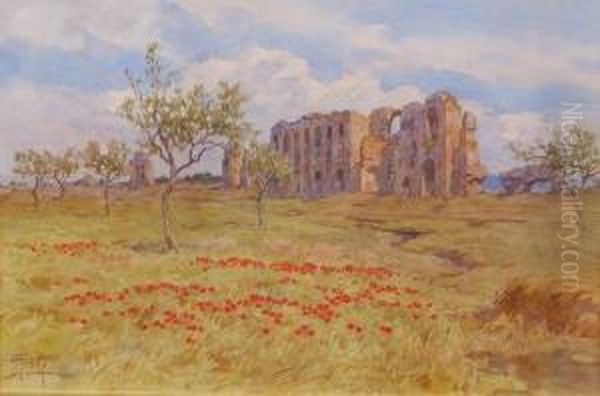 La Villa Dei Quintili Oil Painting by Filippo Anivitti