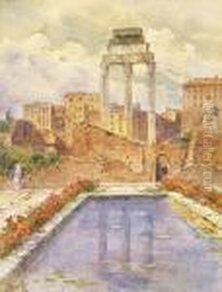 Roma, Scorcio Dei Fori Oil Painting by Filippo Anivitti