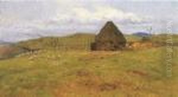 Pascolo Nella Campagna Romana Oil Painting by Filippo Anivitti