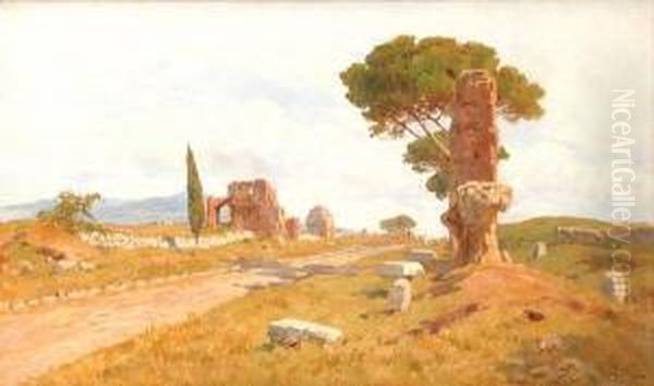 L'appia Antica Oil Painting by Filippo Anivitti