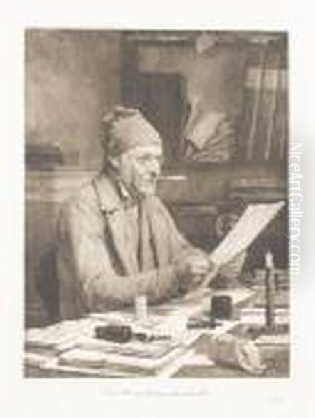 Der Herr Gemeindeschreiber Oil Painting by Albert Anker