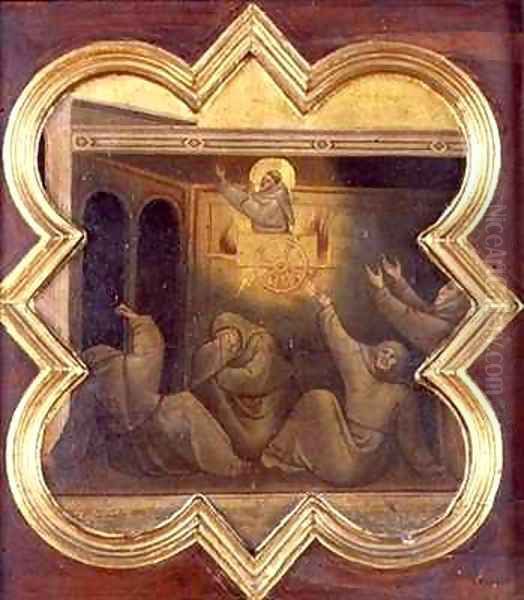 The Apparition of St Francis in the Chariot of Fire Oil Painting by Taddeo Gaddi