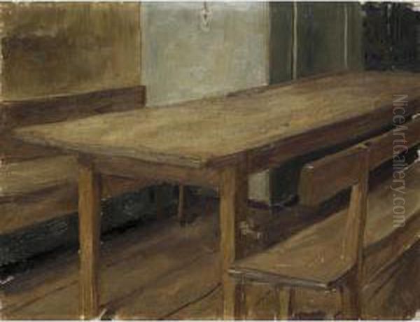 Raumstudie Zu Oil Painting by Albert Anker