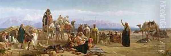 Early Morning in the Wilderness of Shur Oil Painting by Frederick Goodall