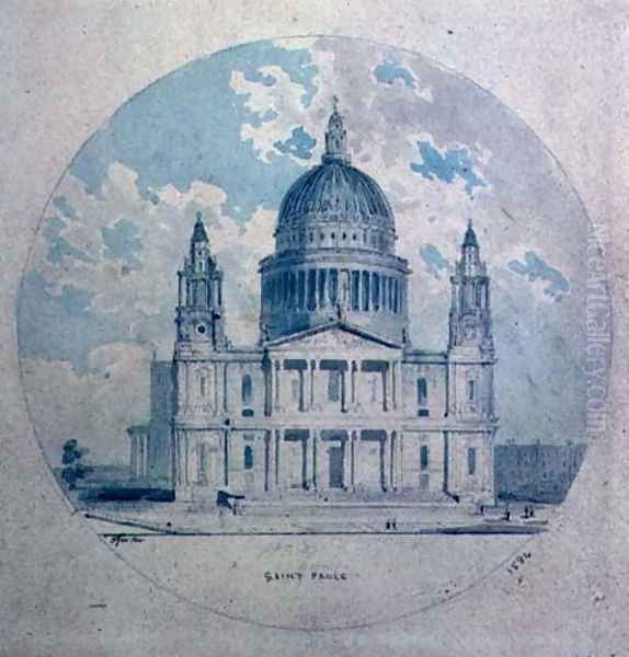 St Pauls Cathedral Oil Painting by Thomas Girtin