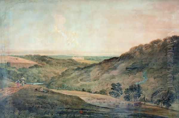 Harewood House from the South West Oil Painting by Thomas Girtin