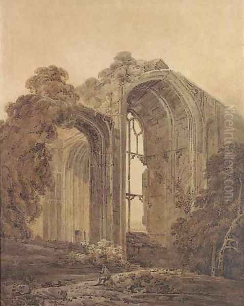 The Banqueting Hall, Kenilworth Castle, Warwickshire Oil Painting by Thomas Girtin