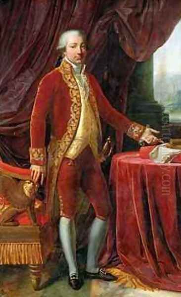 Portrait of Charles Marie Bonaparte 1746-85 Oil Painting by Anne-Louis Girodet de Roucy-Triosson