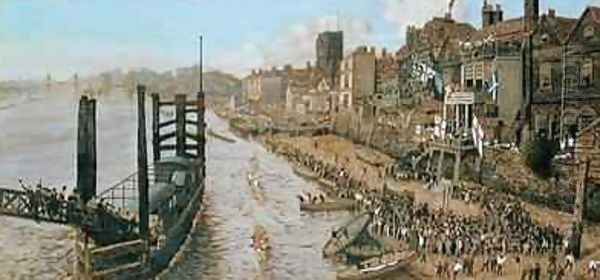 Old Chelsea The Last Regatta Oil Painting by Walter Greaves
