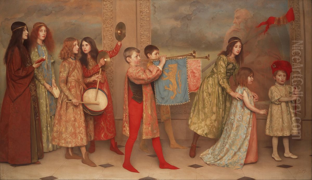 A Pageant of Childhood Oil Painting by Thomas Cooper Gotch