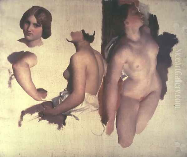 Dance of the Bacchantes (Study) Oil Painting by Gleyre Charles