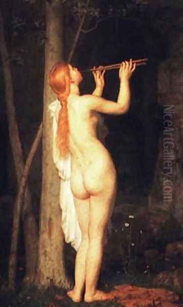 A Bacchante Oil Painting by Gleyre Charles