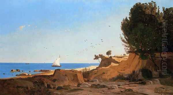 Around the Cap-Couronne near Marseille Oil Painting by Paul-Camille Guigou