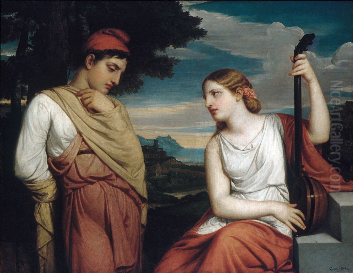 The Greek Lovers Oil Painting by Henry Peters Gray