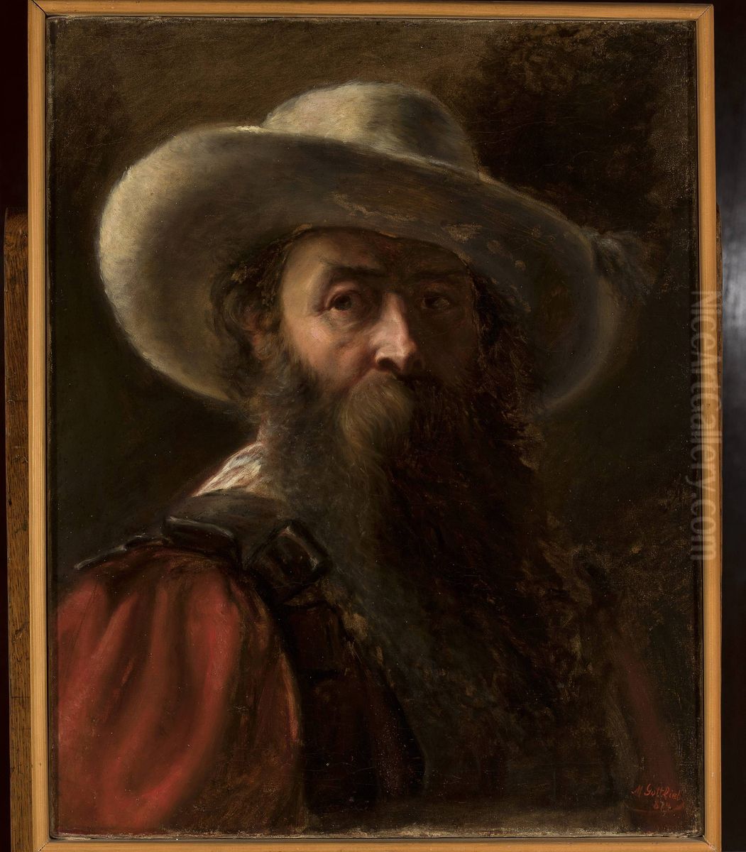 Portrait of a Man Oil Painting by Maurycy Gottlieb