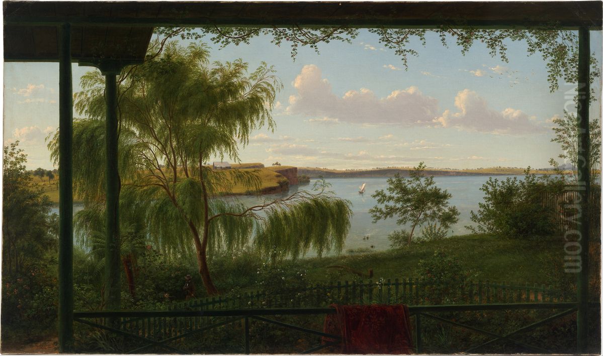 From the verandah of Purrumbete Oil Painting by Eugene von Guerard