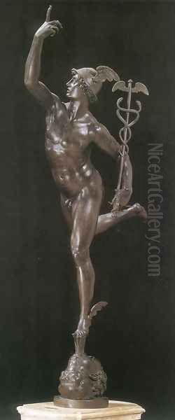 Mercury (front view) Oil Painting by Giambologna