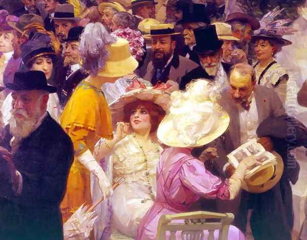 Friday at the French Artists Salon Oil Painting by Jules Grun