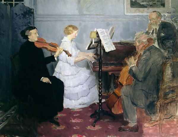 Chamber Music Concert Oil Painting by Jules Grun