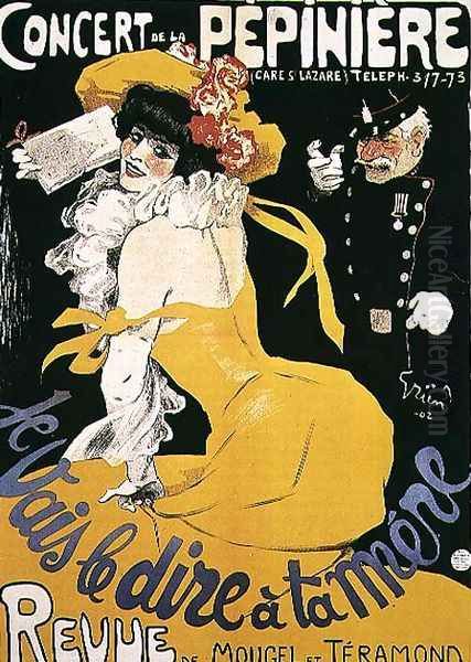 Poster for the Concert de la Pepiniere Oil Painting by Jules Grun