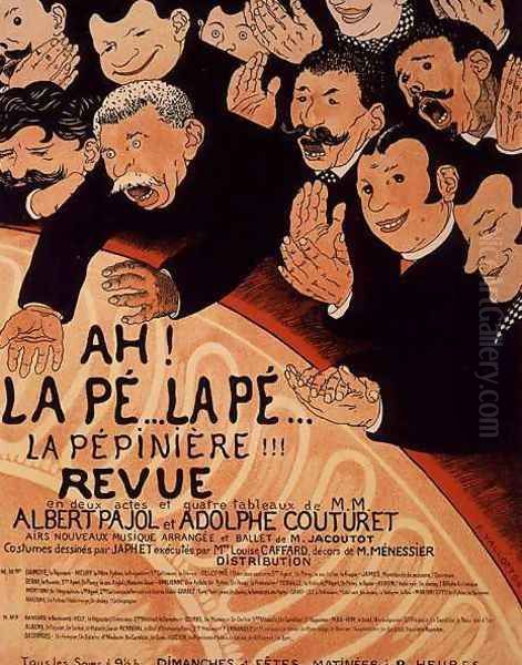 Reproduction of a poster advertising Chauffons Chauffons a Pepiniere Concert Oil Painting by Jules Grun