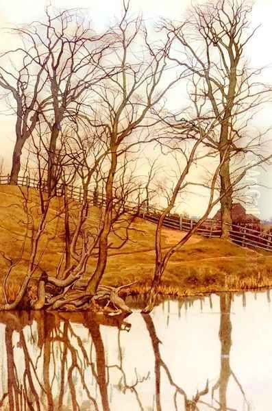 Views From The River Bank Oil Painting by William Fraser Garden