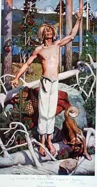 The Anger of Kallervo Oil Painting by Akseli Valdemar Gallen-Kallela