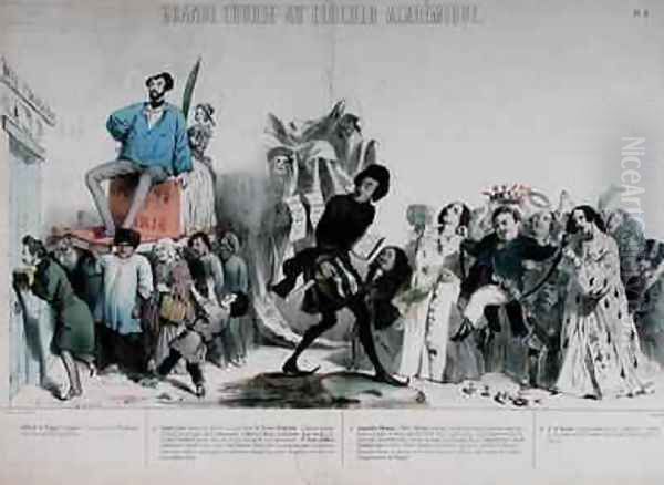 Grande Course au Clocher Academique 2 Oil Painting by Jean-Jacques Grandville