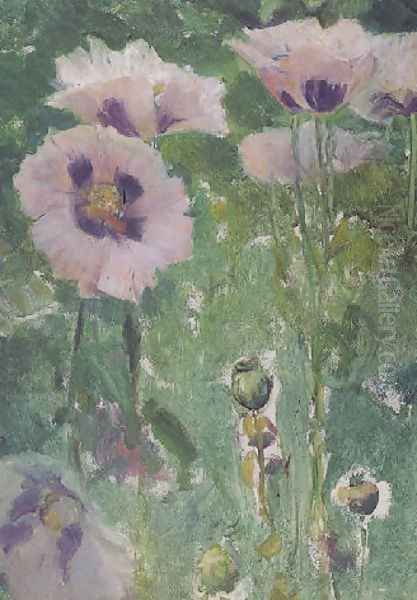Lavender poppies Oil Painting by Walter Gay