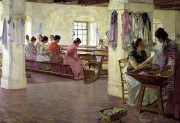 Cigar Makers at Seville Oil Painting by Walter Gay