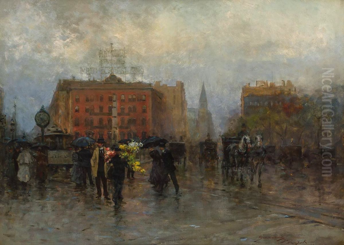 Madison Square Oil Painting by Alessandro Guaccimanni