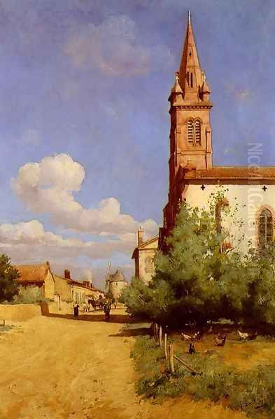 A Village In Provence Oil Painting by Joseph Garibaldi