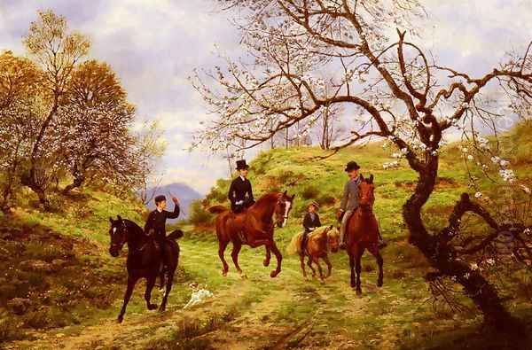 Partie De Campagne (Outing in the country) Oil Painting by Jean Richard Goubie