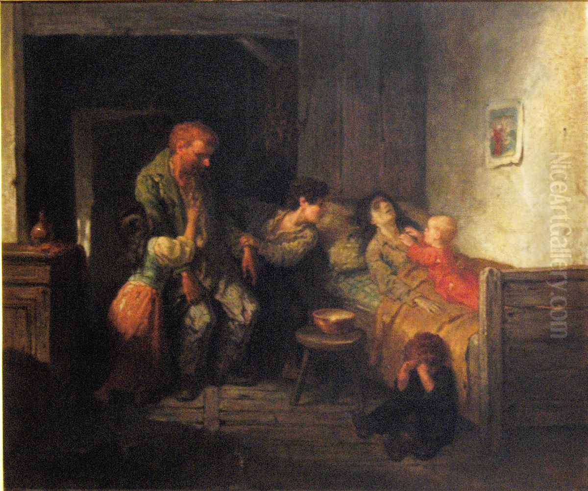 The Drunkard Oil Painting by Charles de Groux