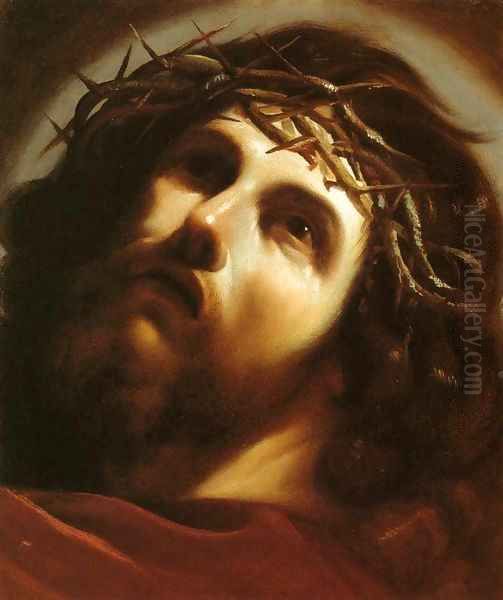 Christ Crowned with Thorns Oil Painting by Giovanni Francesco Barbieri